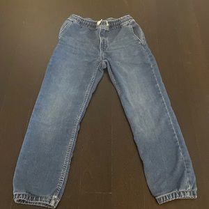 Gap, Boys Denim Pull-On Joggers, Medium Wash Size Large (10-12)